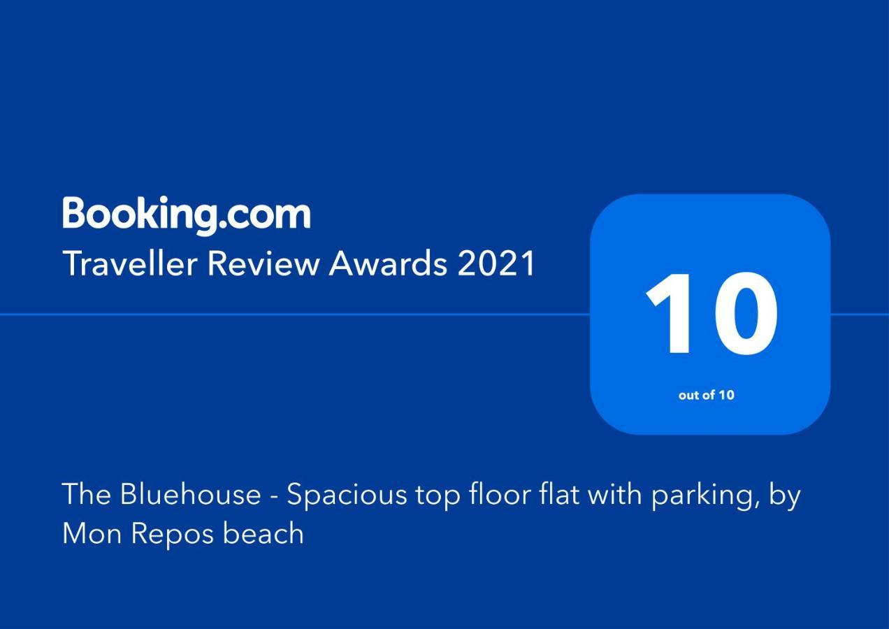 The Bluehouse - Spacious Top Floor Flat With Parking, By Mon Repos Beach Corfu  Eksteriør bilde